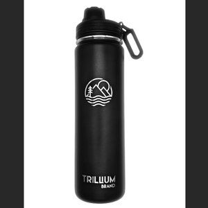 Black Water Bottle - 22oz Stainless Steel